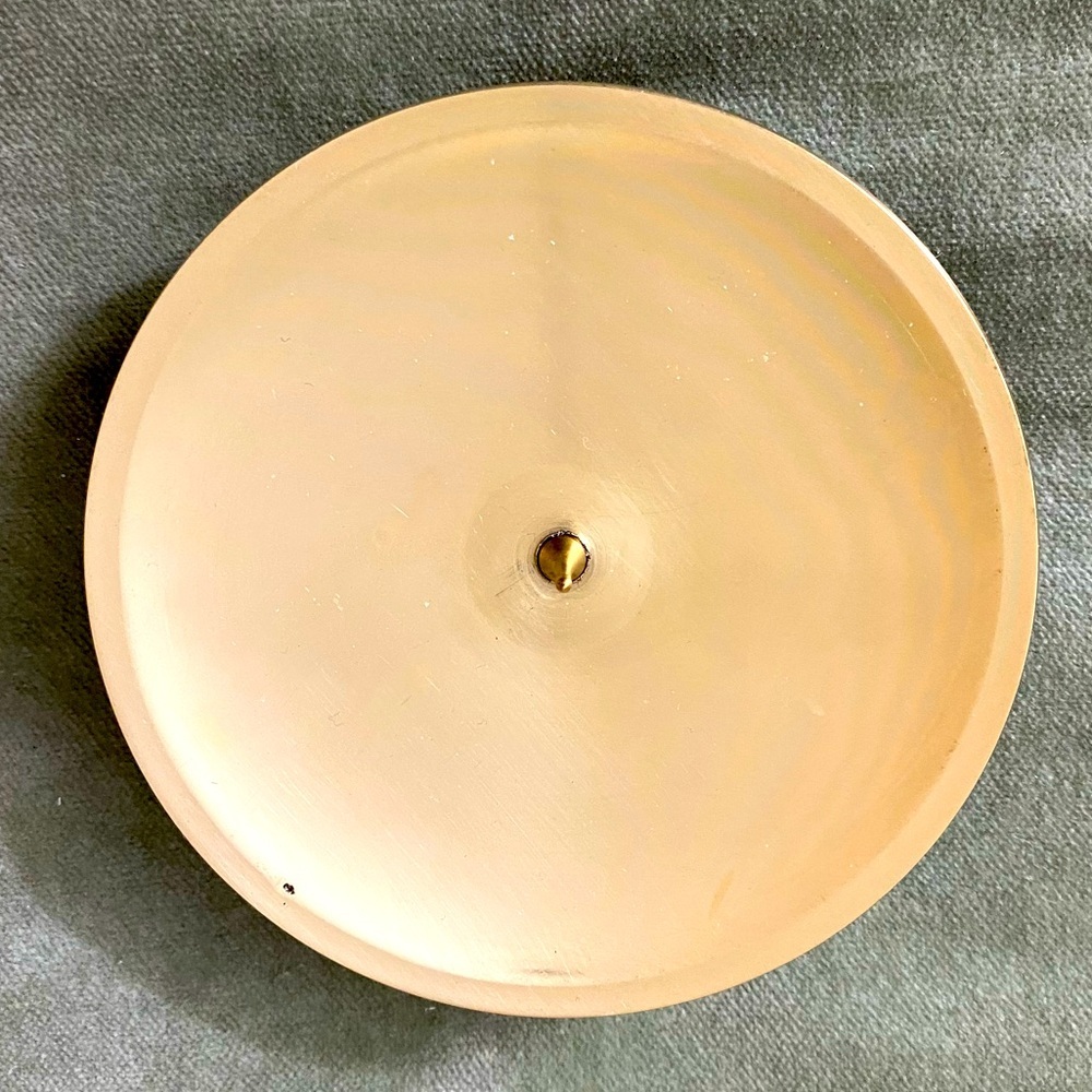 Candle holder 14” round brass made in India #13